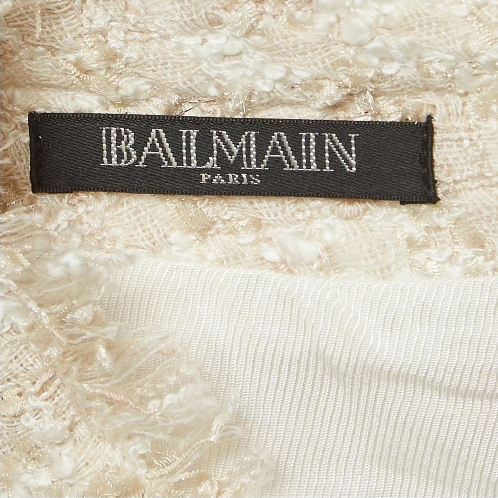 Balmain Tweed Sleeveless Double Breasted Mini Dress - Picture 7 of 8